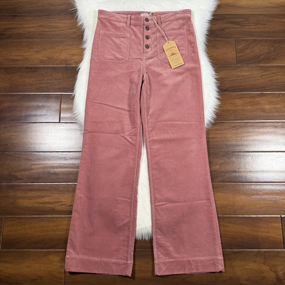 Faherty Women's Size 30 Sedona Stretch Terry Corduroy Patch Pocket Pants